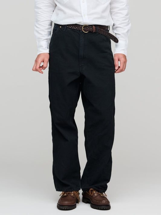 Dad's Fit Oxford Painter Pants, Black