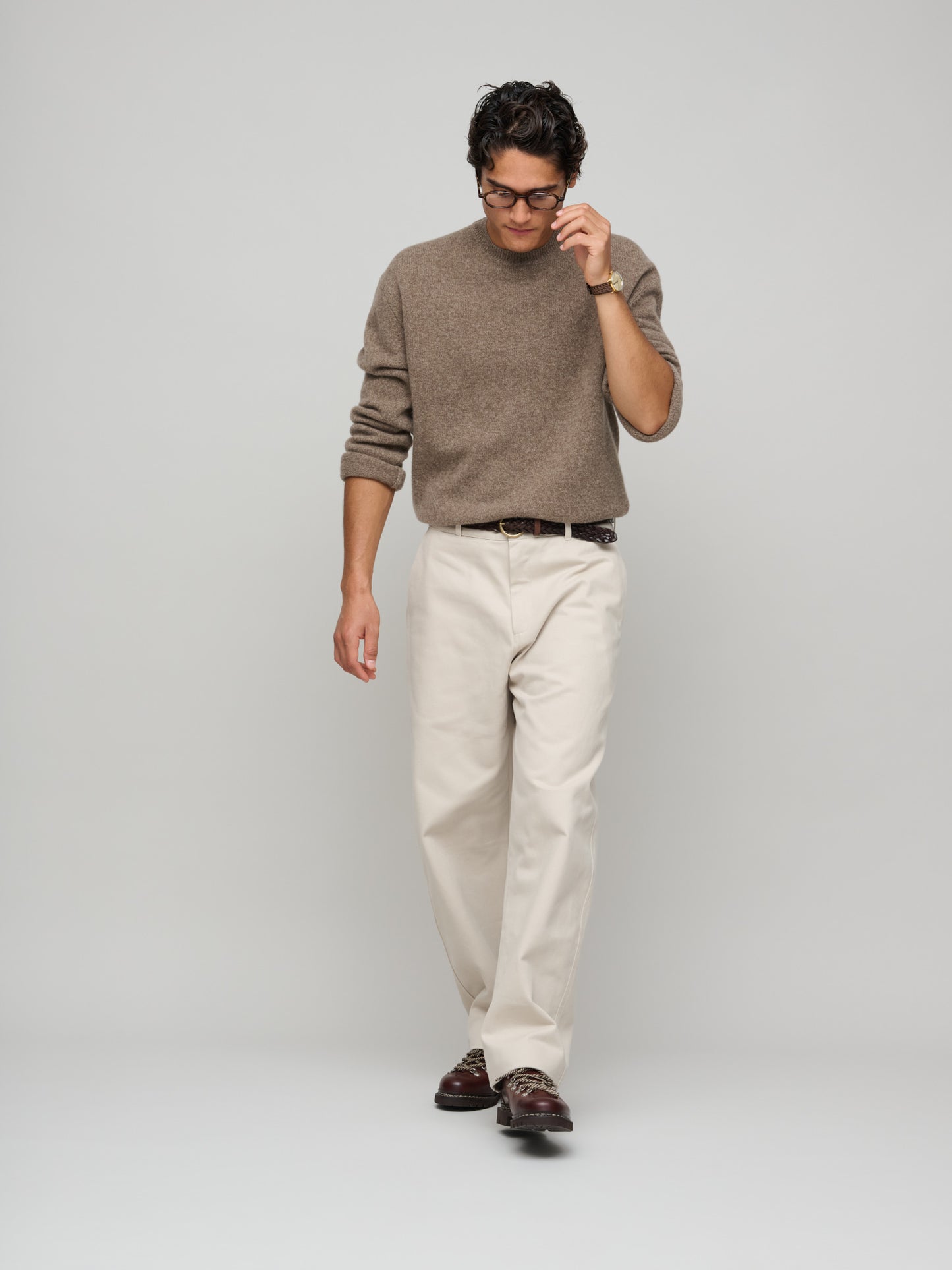 Balloon Trouser Heavy Cotton Drill, Cream