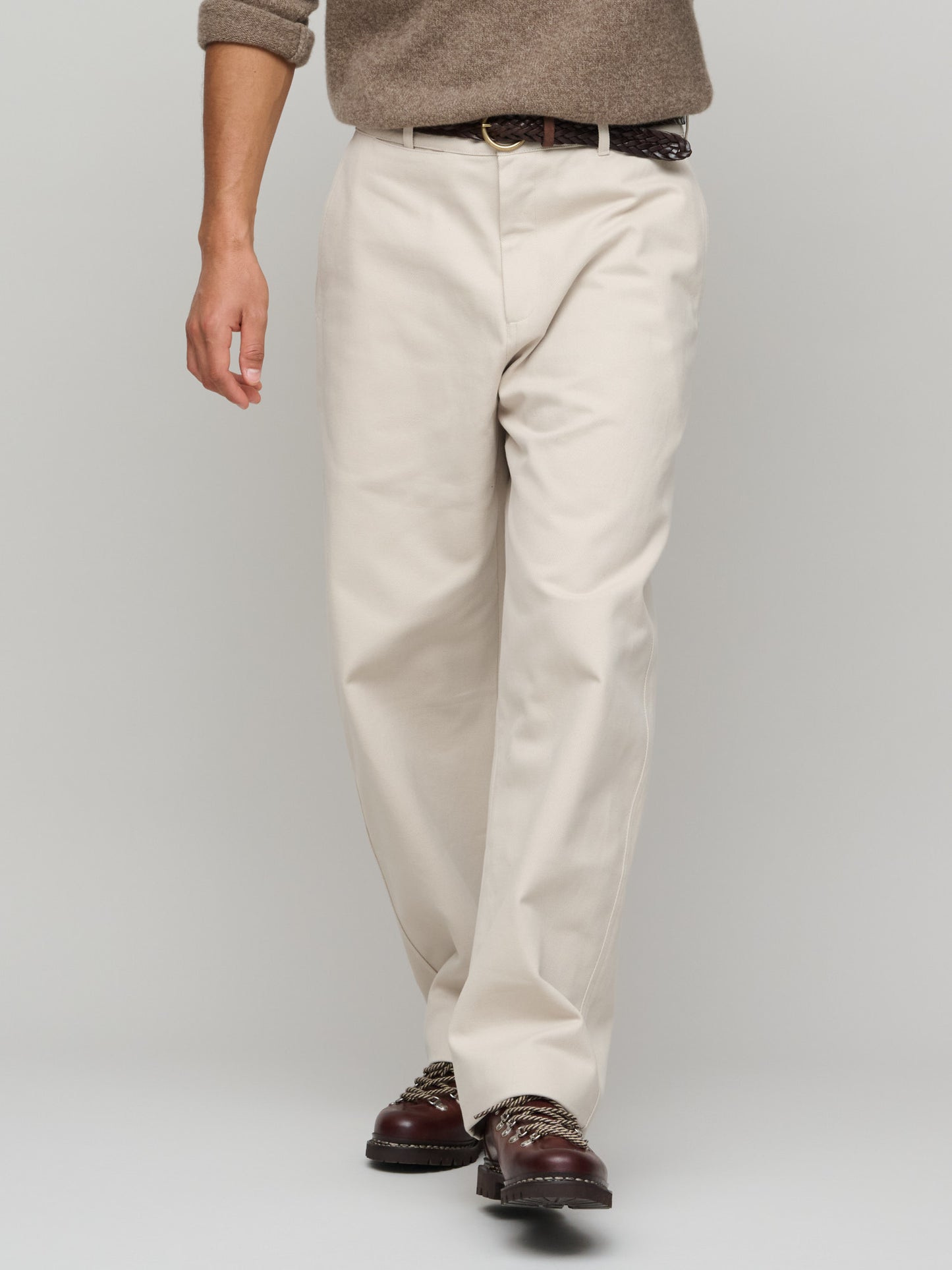 Balloon Trouser Heavy Cotton Drill, Cream