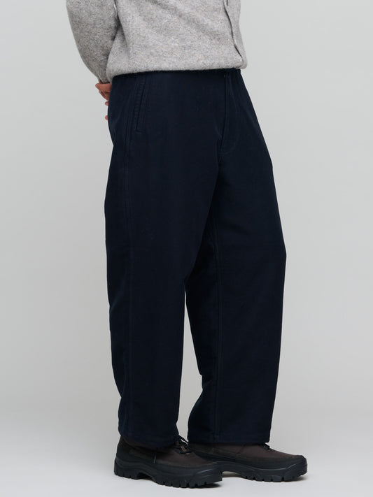 Velveteen Deck Pants, Dark Navy