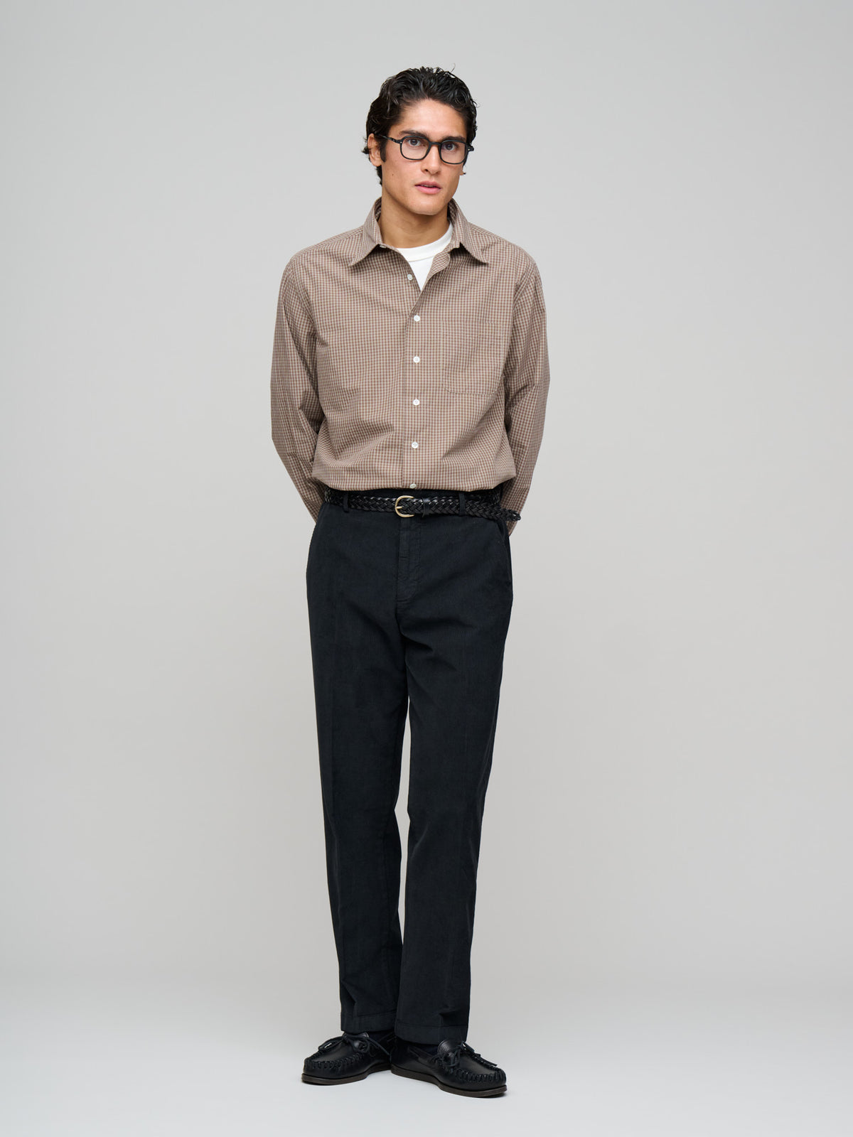 Cotton Corduroy Trousers, Dark Navy