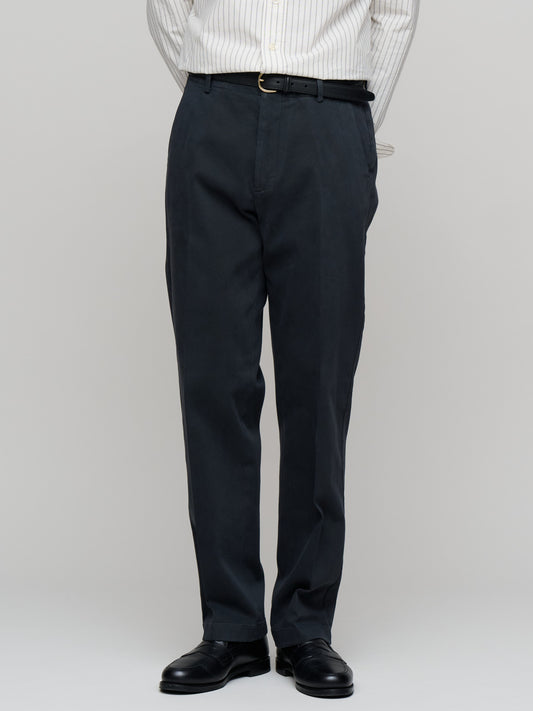 Cotton Twill Trousers, Dark Navy
