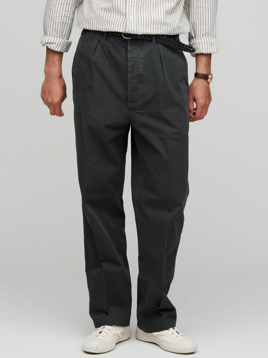 Officer’s Chino Japanese Cotton Canvas, Washed Black