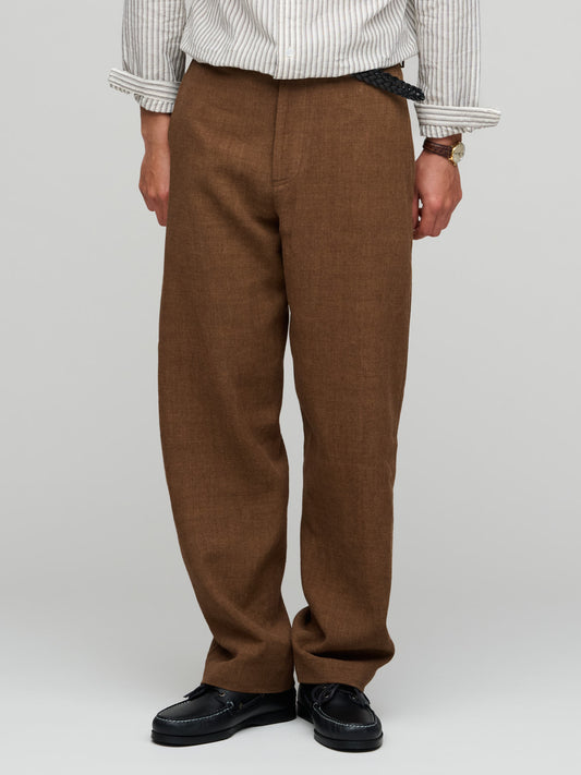 Balloon Trouser Belgian Linen, Cinnamon