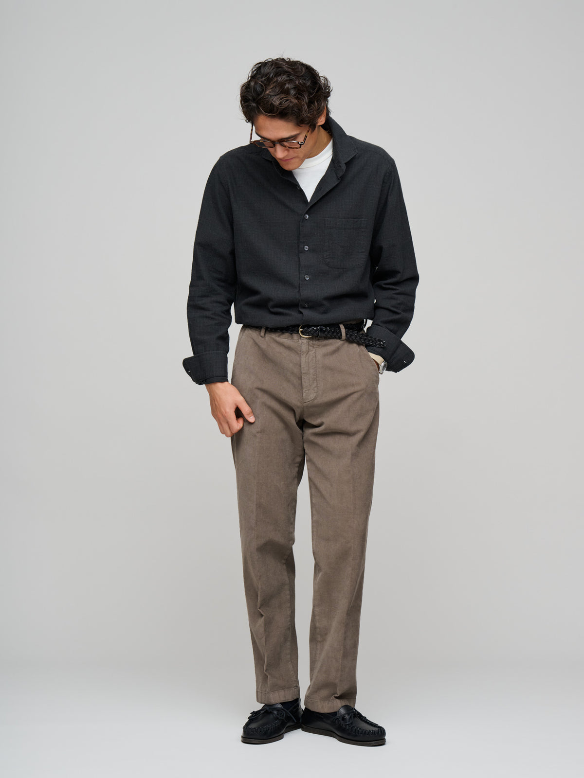 Cotton Corduroy Trousers, Taupe