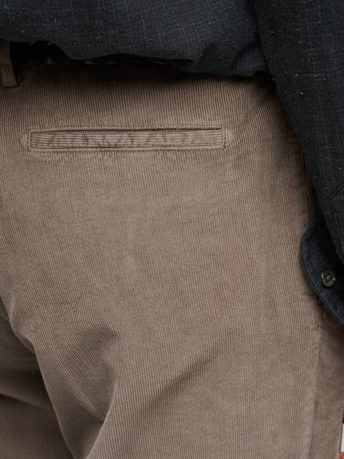 Cotton Corduroy Trousers, Taupe
