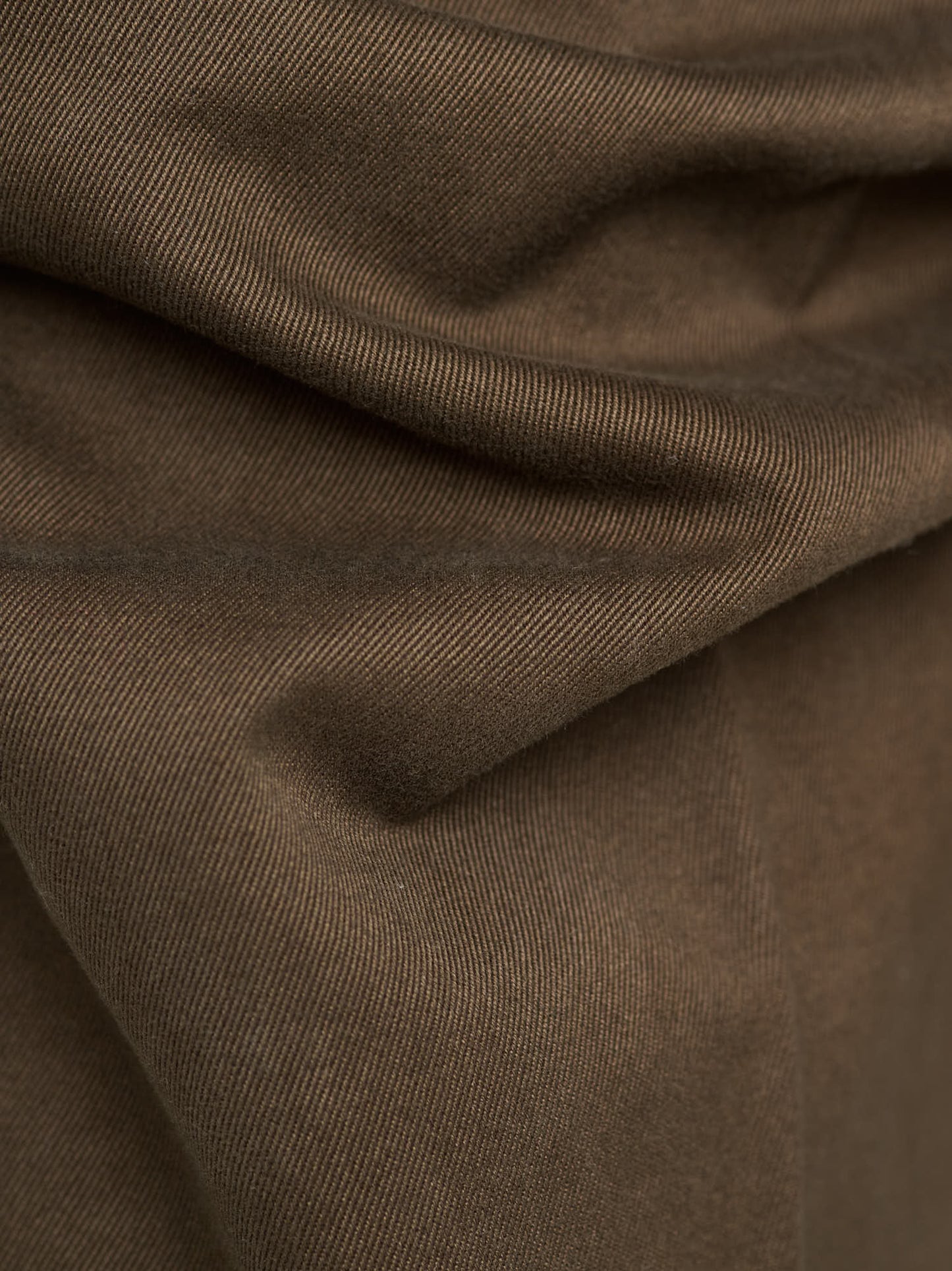 Peached Cotton Flat Front Chino, Brown