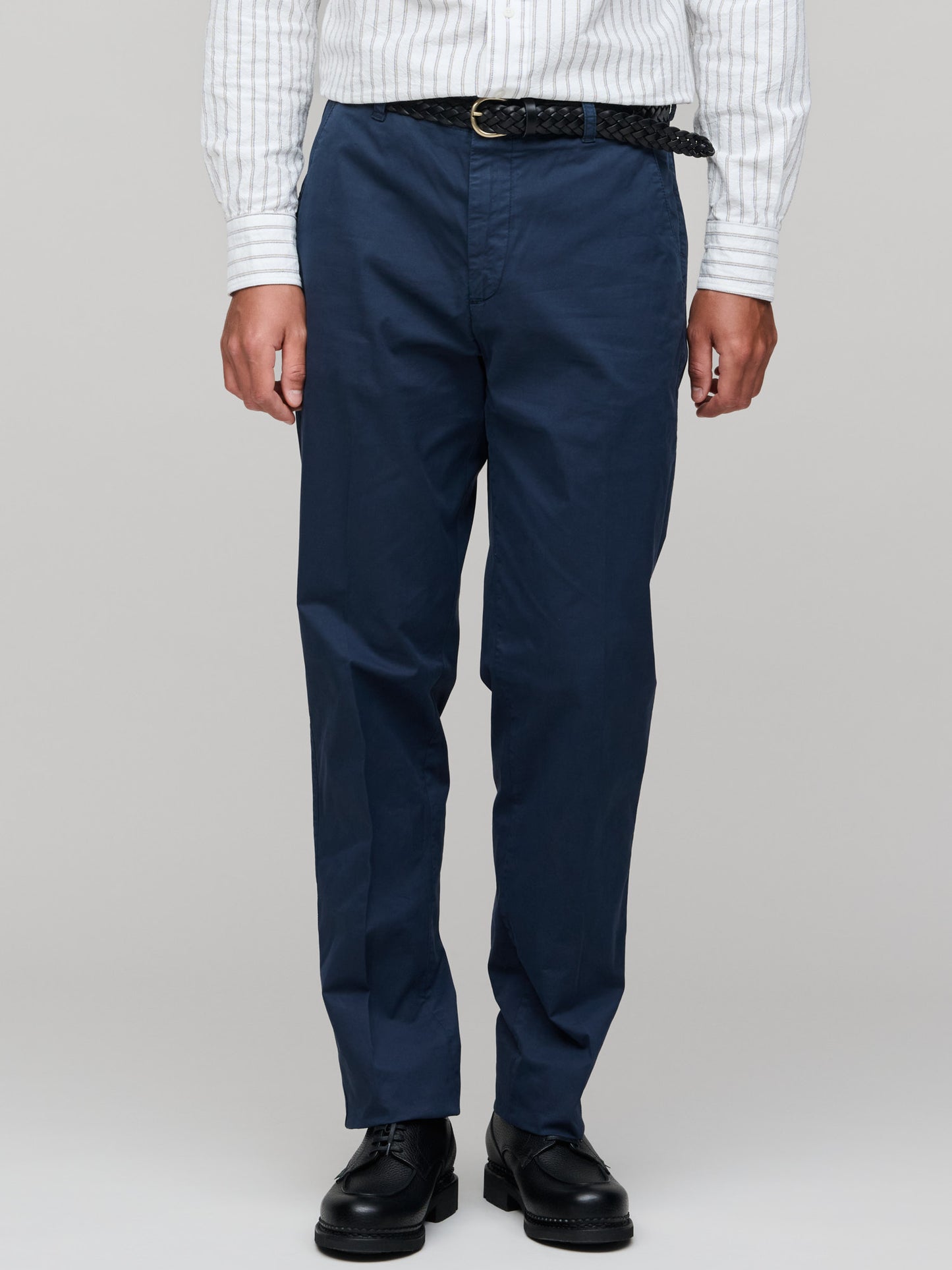 Cotton Poplin Trouser, Navy
