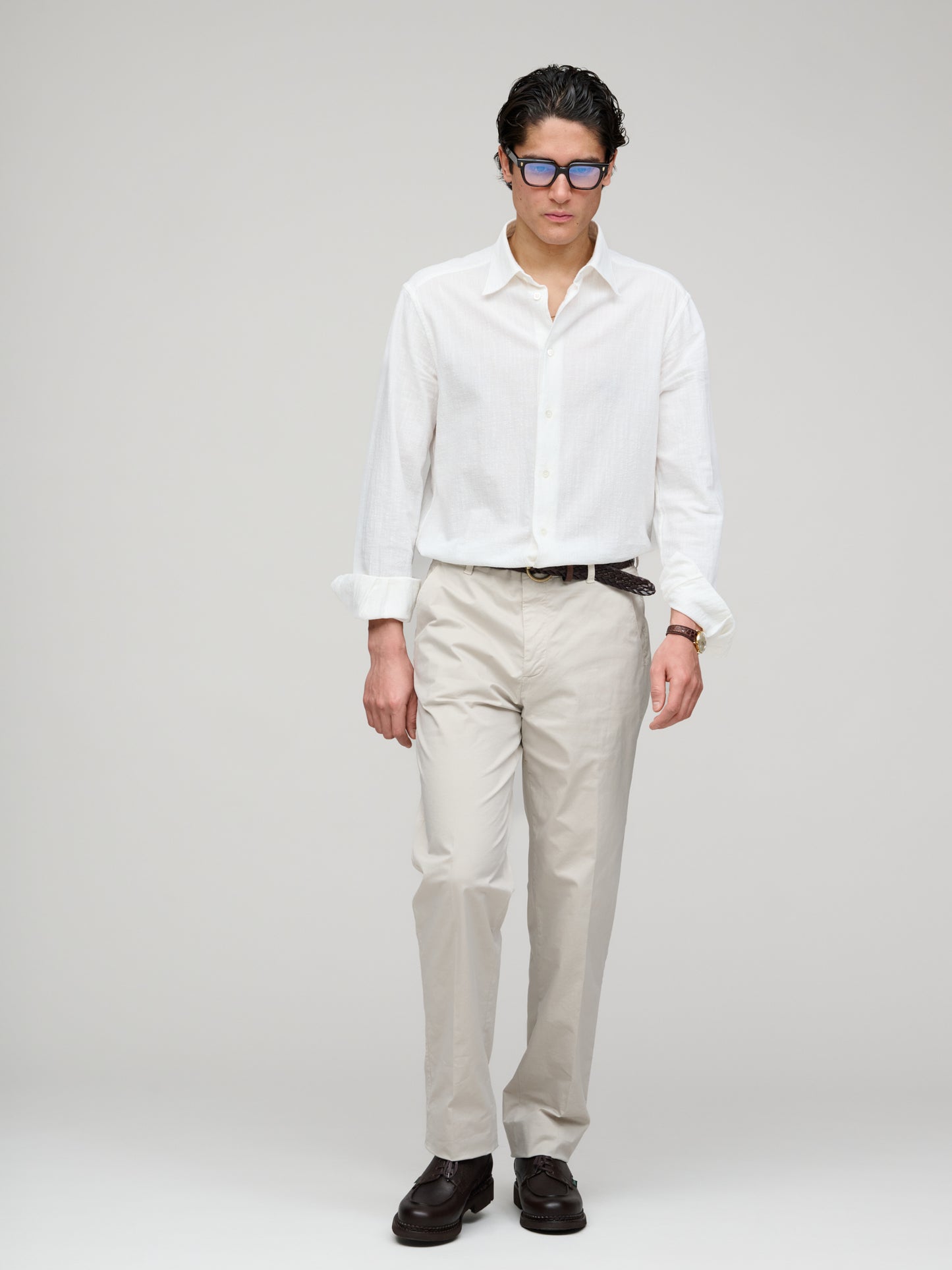 Cotton Poplin Trouser, Light Sand