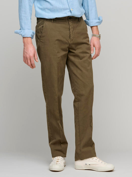 Cotton & Linen Trousers, Brown
