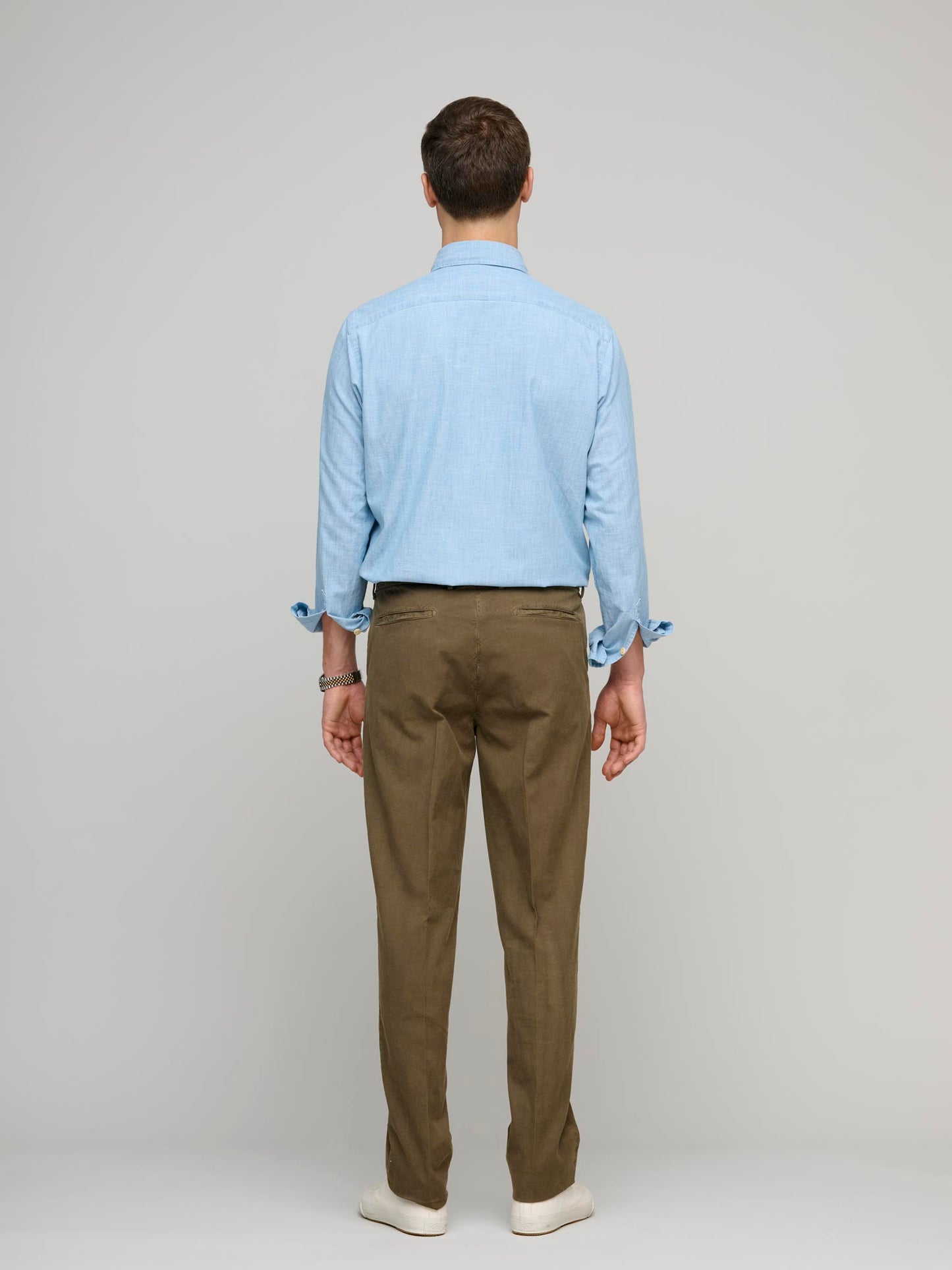 Cotton & Linen Trousers, Brown