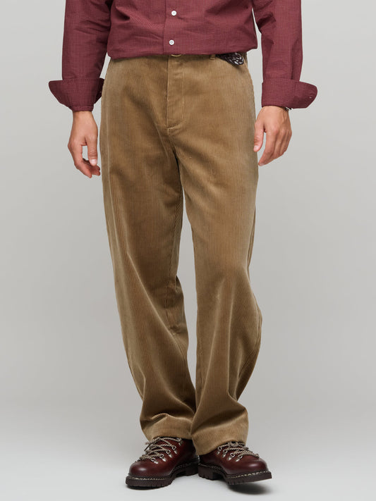 Balloon Trouser Wide Wale Corduroy, Beige