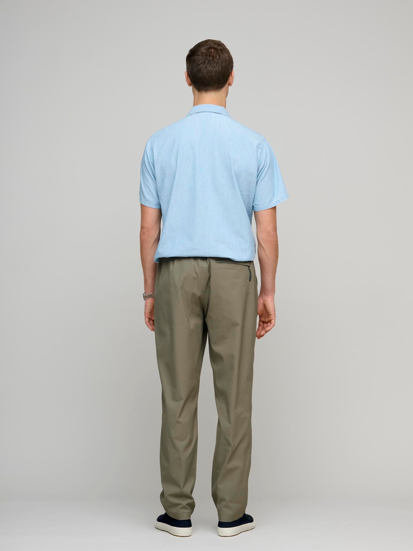 Relaxed Solotex Twill Trousers, Sediment Green