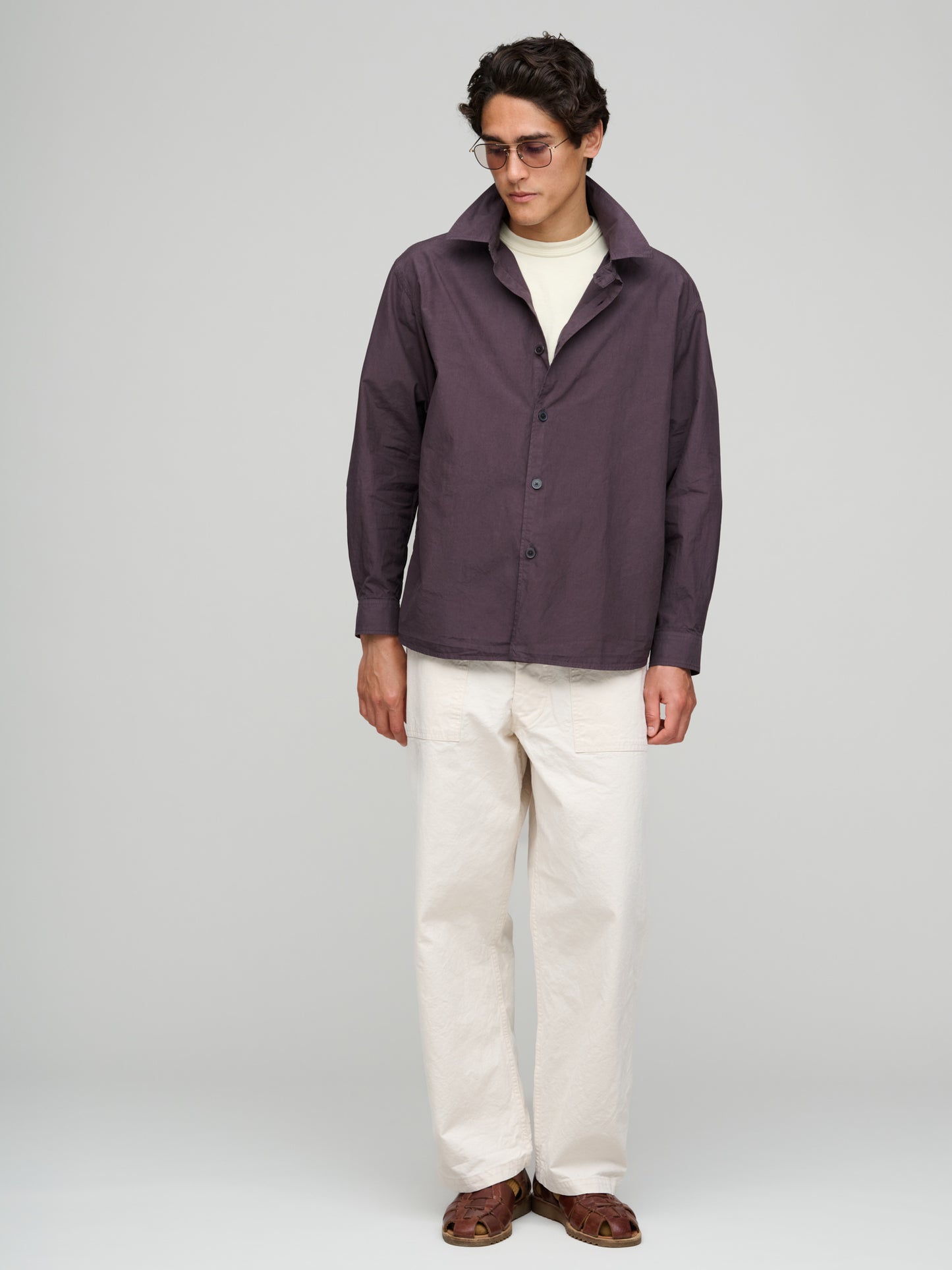 Finx Cotton Shuttle Weather Shirt, Dark Brown