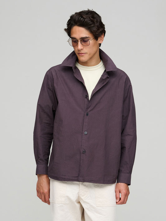 Finx Cotton Shuttle Weather Shirt, Dark Brown
