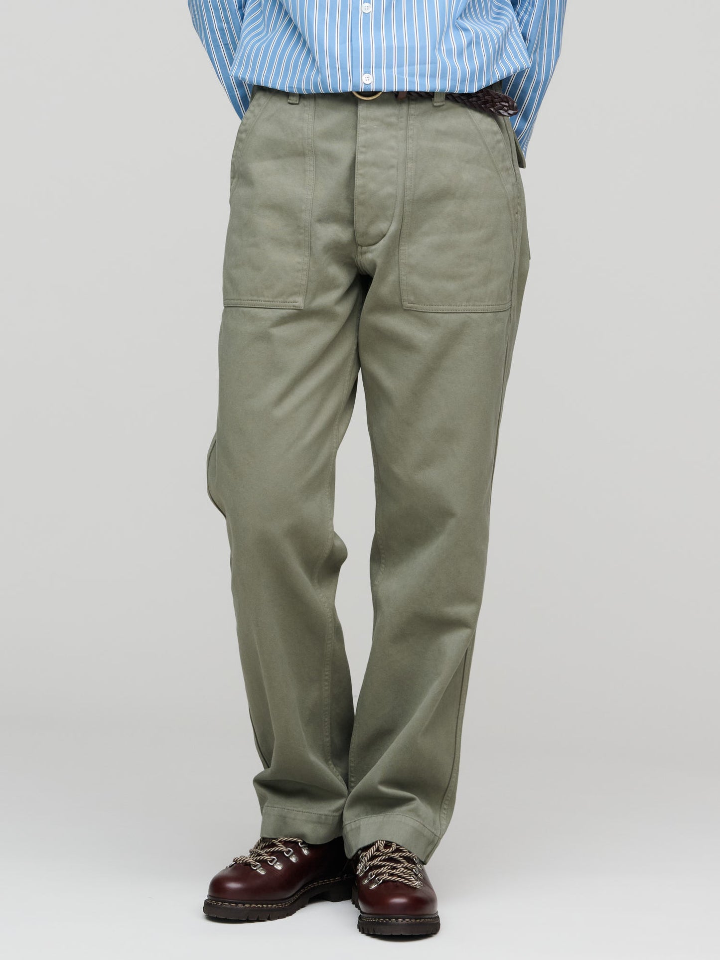 Satin Back Fatigue Trouser, Olive