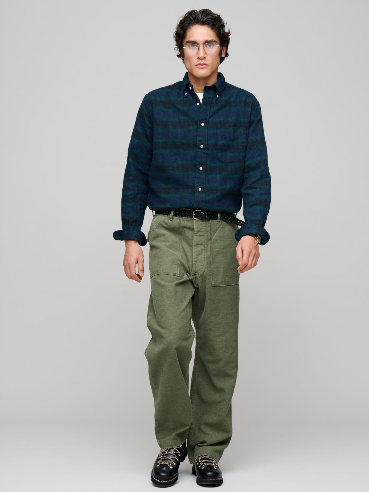 Fatigue Pants Vintage Fit Real Used Wash, Dark Olive Stone