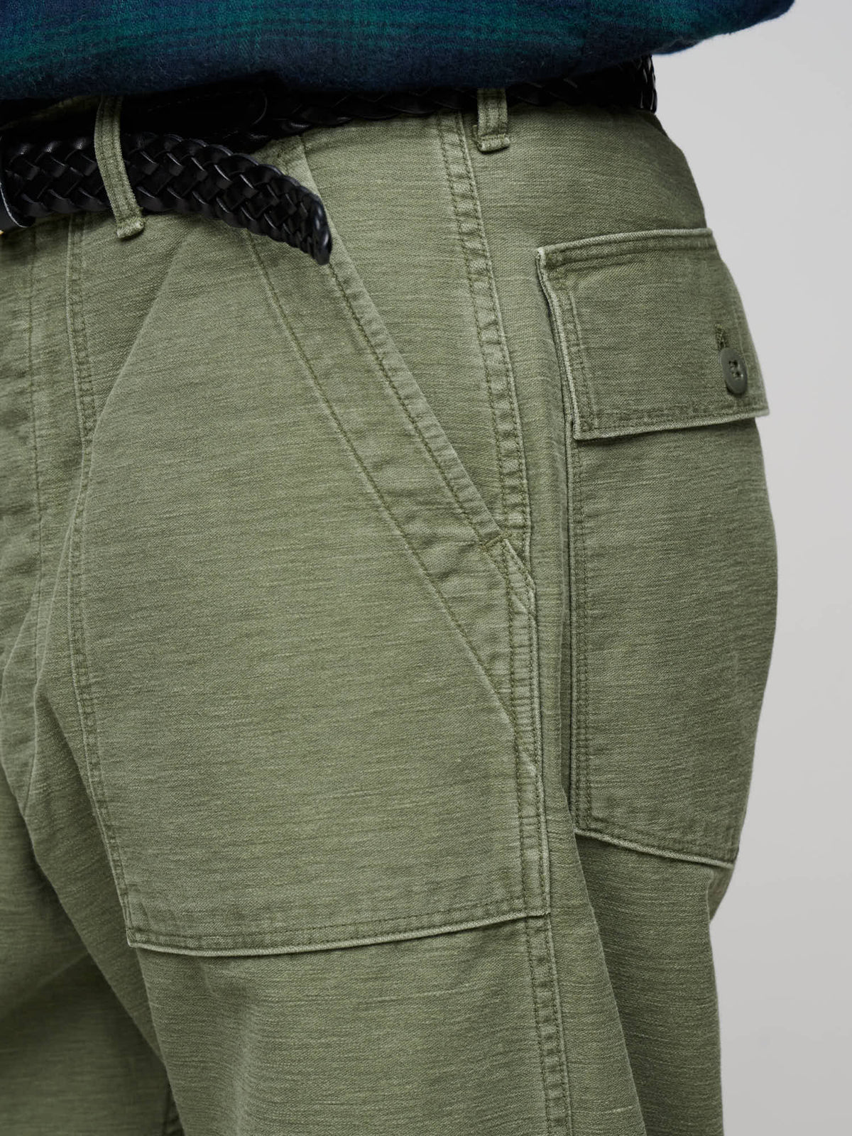 Fatigue Pants Vintage Fit Real Used Wash, Dark Olive Stone