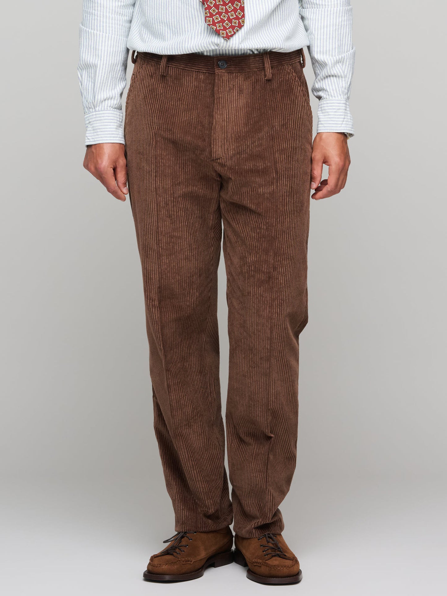 Wale Corduroy Model 8 Trousers, Dark Walnut