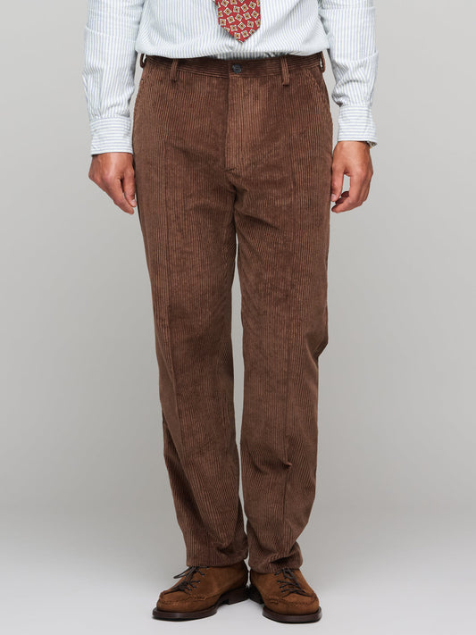 Wale Corduroy Model 8 Trousers, Dark Walnut