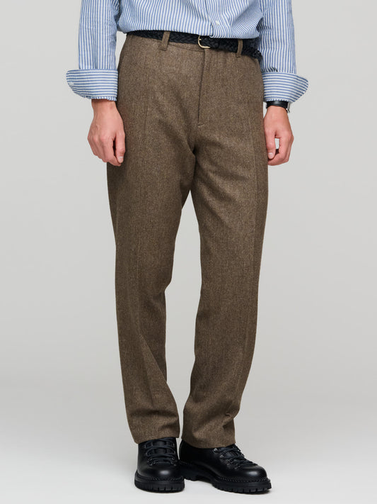 Brushed Flannel Trouser, Khaki