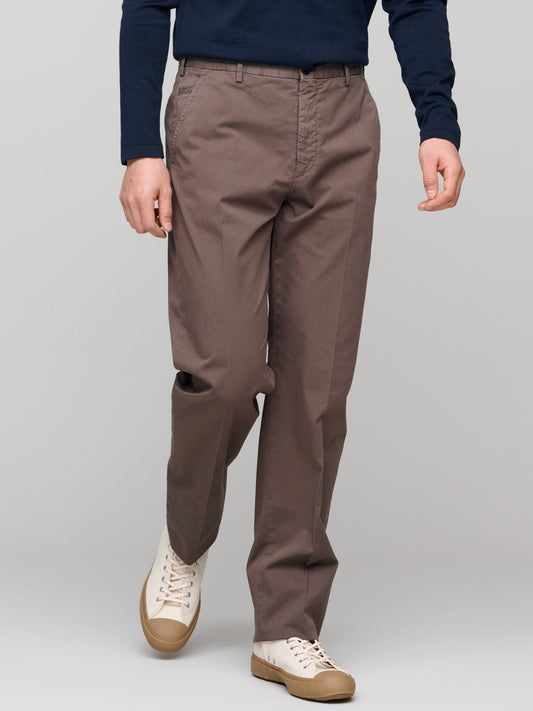 Model 8 Light Cotton Trousers, Soft Brown