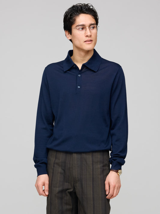 Merino Polo, Navy