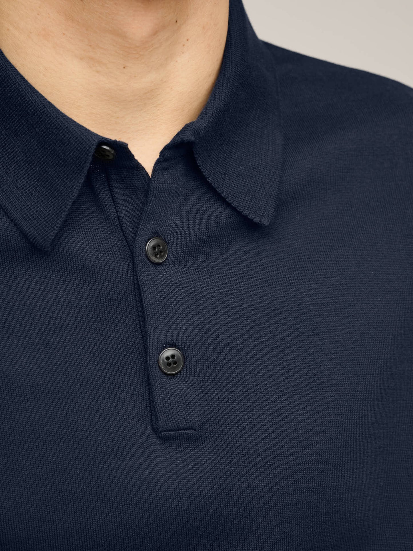 LS Sea Island Polo Shirt, Light Navy