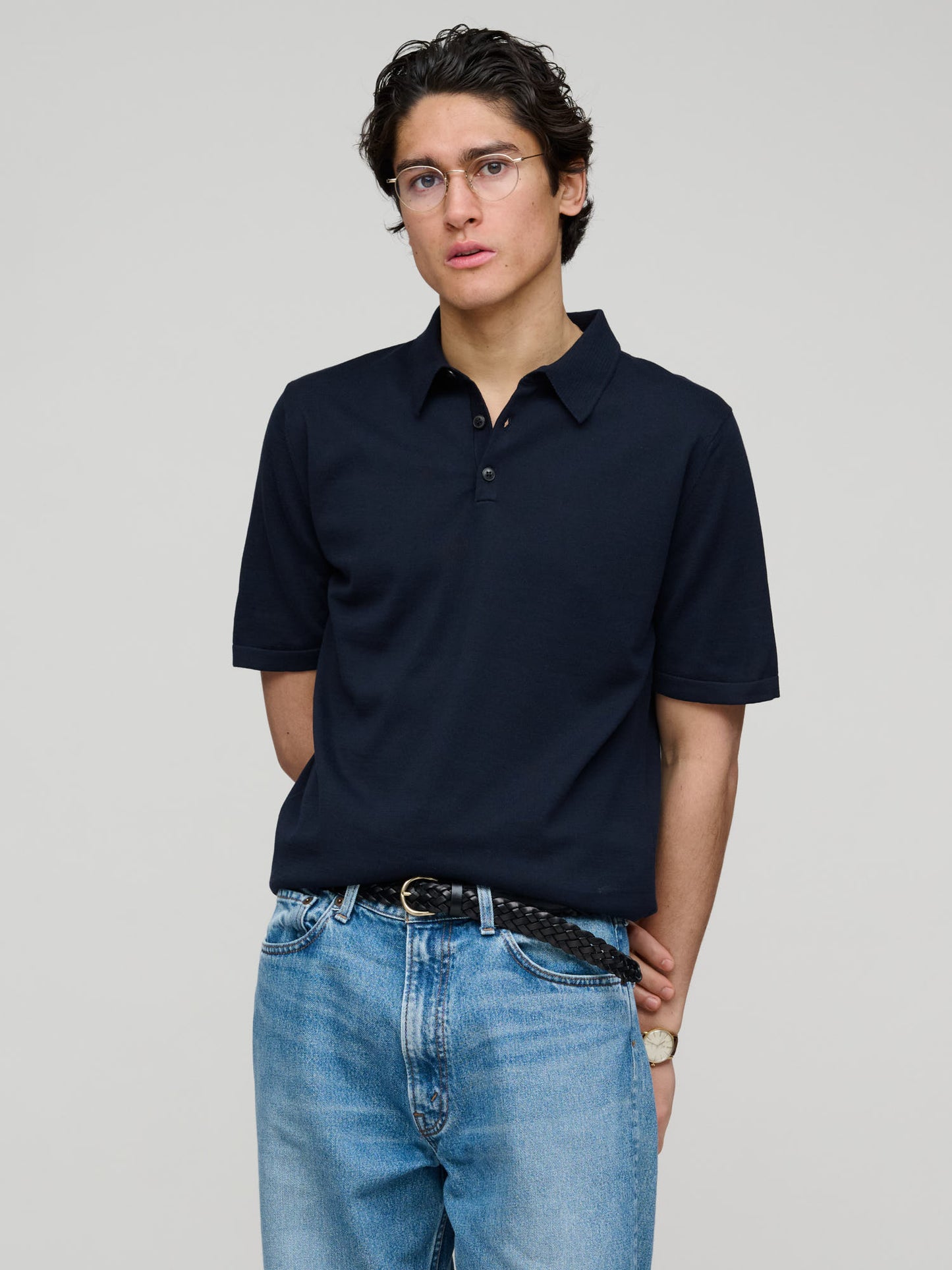 SS Sea Island Polo Shirt, Light Navy