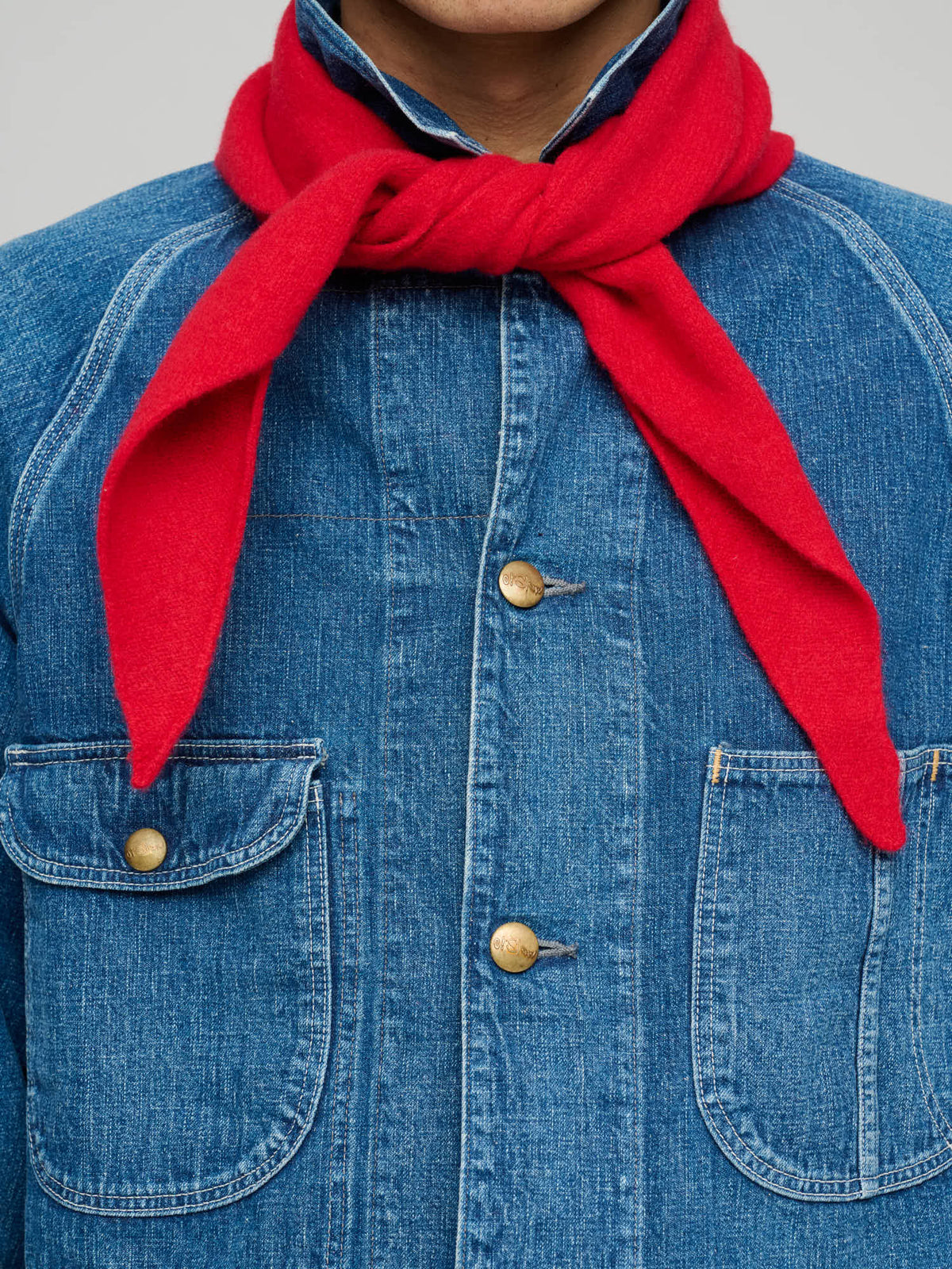 Lambswool Triangle Neck Scarf, Dubonnet Red