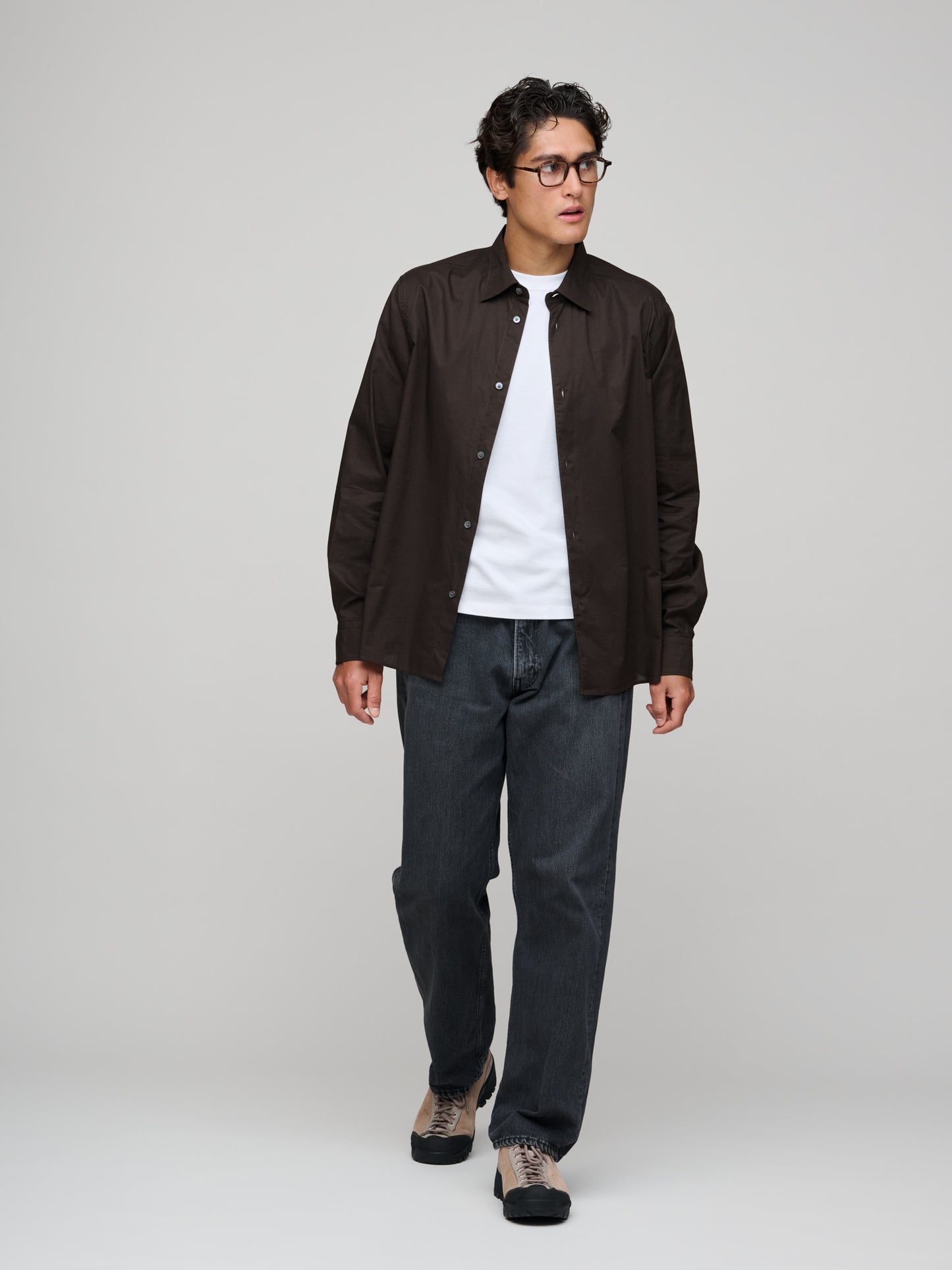 Volume Shirt Wash Cot, Peat