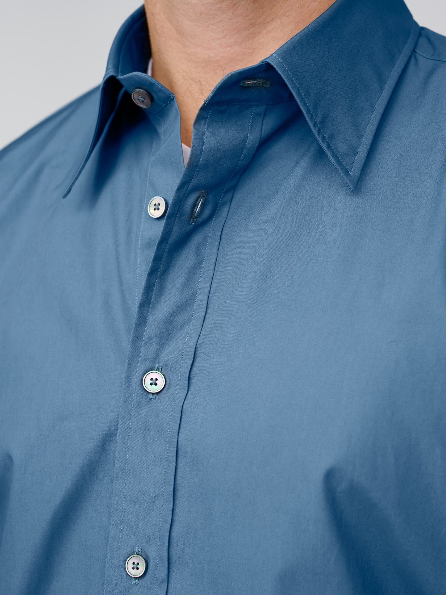 High Count Finx Ox Shirt, Dark Blue