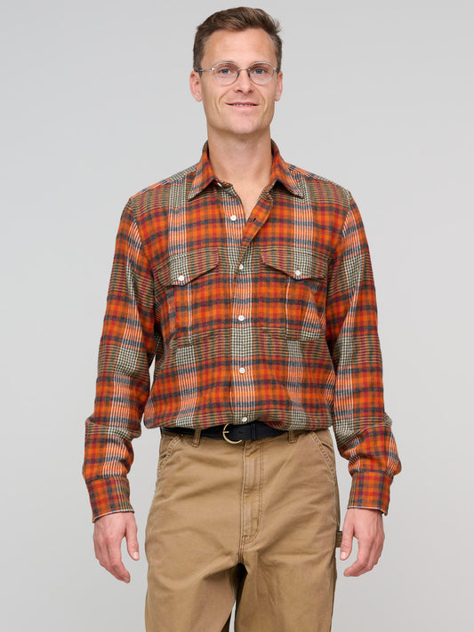 Camicia Glenn Checked Flannel, Pumpkin