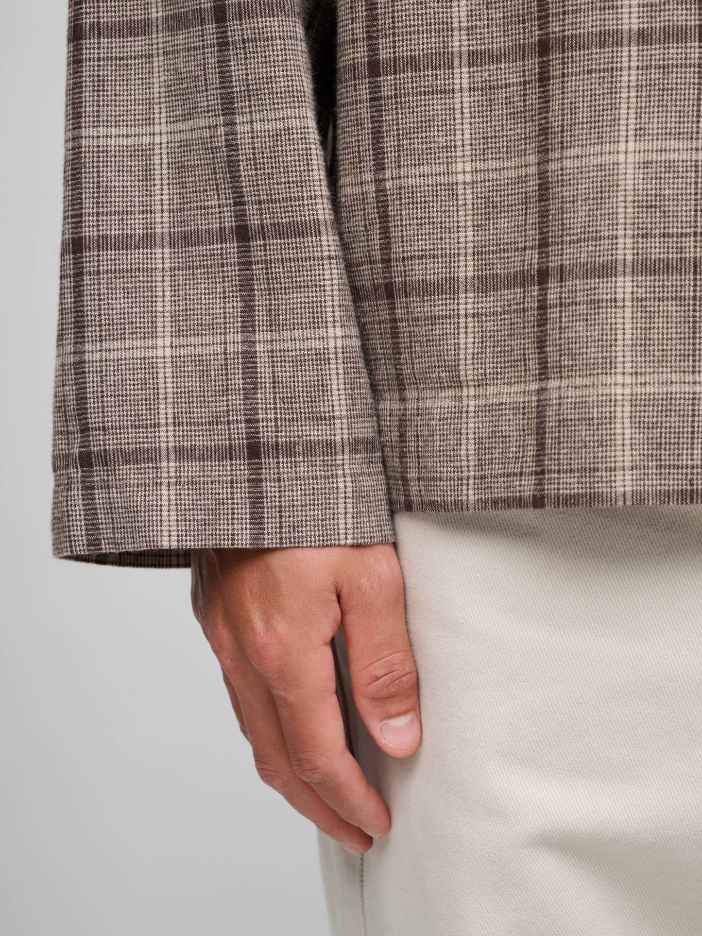 PJ Shirt, Big Check, Brown/Ecru