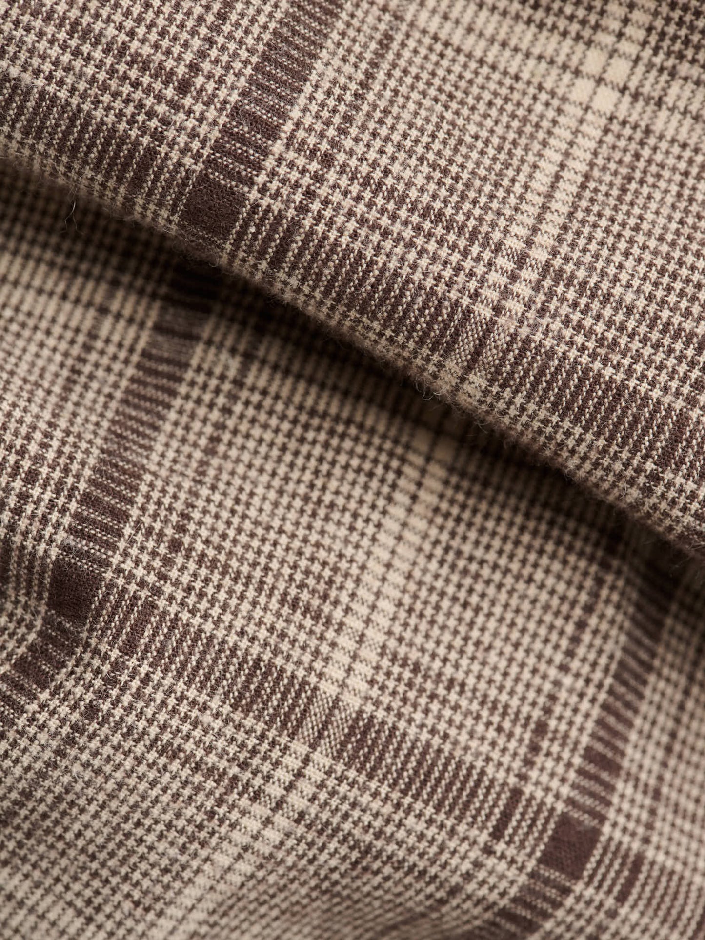PJ Shirt, Big Check, Brown/Ecru