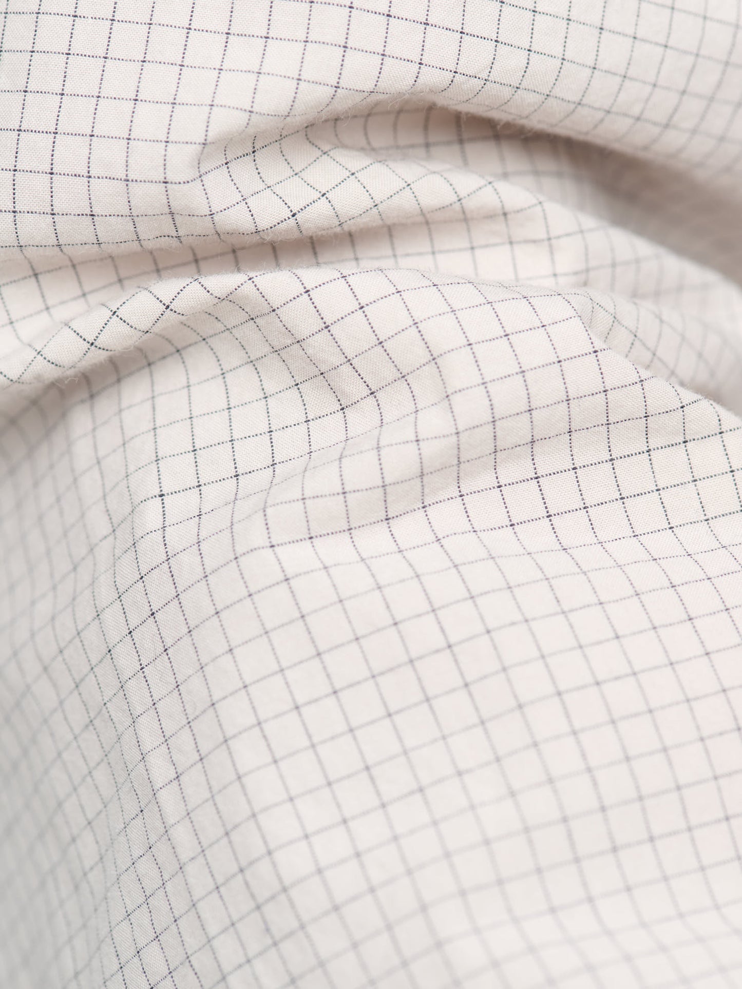 Soft Spread Collar Shirt Fine Grid Check, Clay