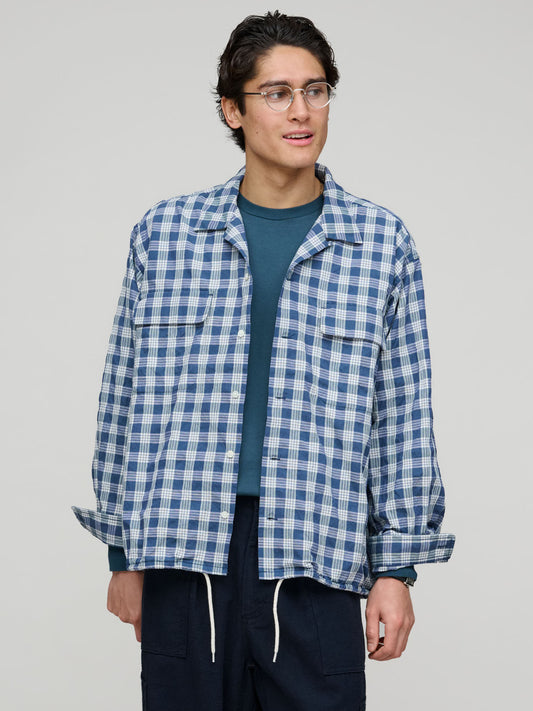 Palaka Check Shirt, Navy