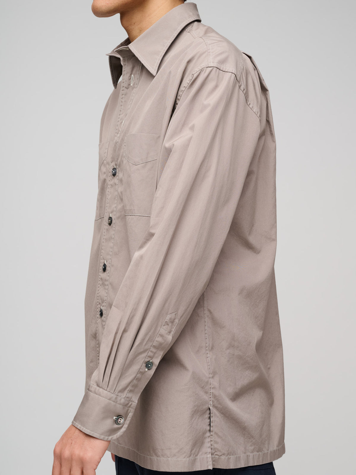 Utility Poplin Shirt, Clay