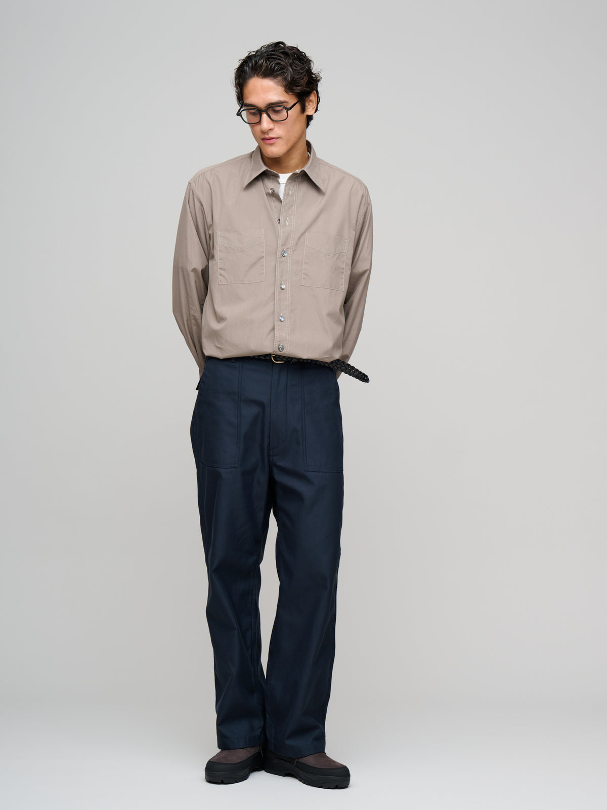 Utility Poplin Shirt, Clay