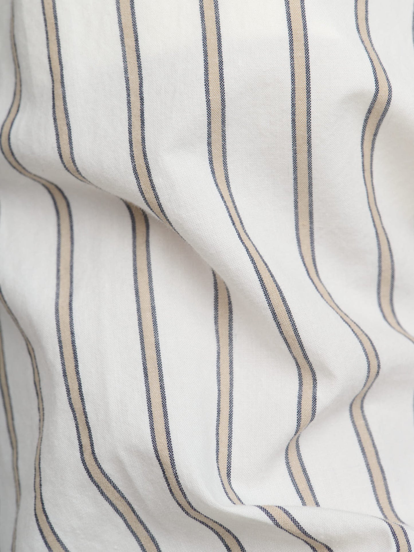 Striped Western Shirt, White, Sand & Navy