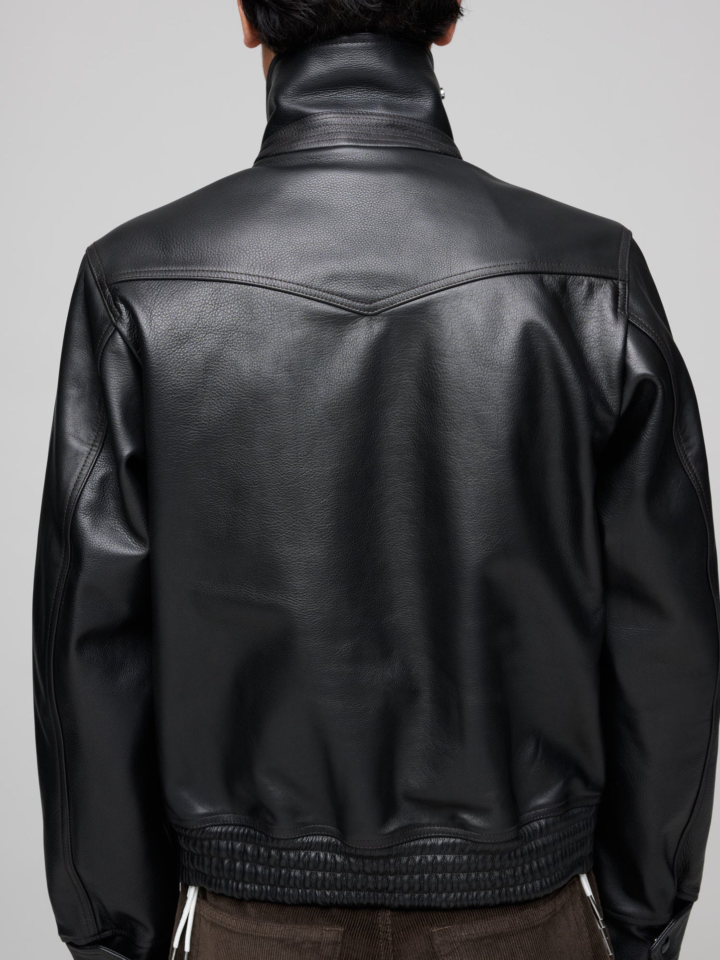 Cinch Back Blouson, Black