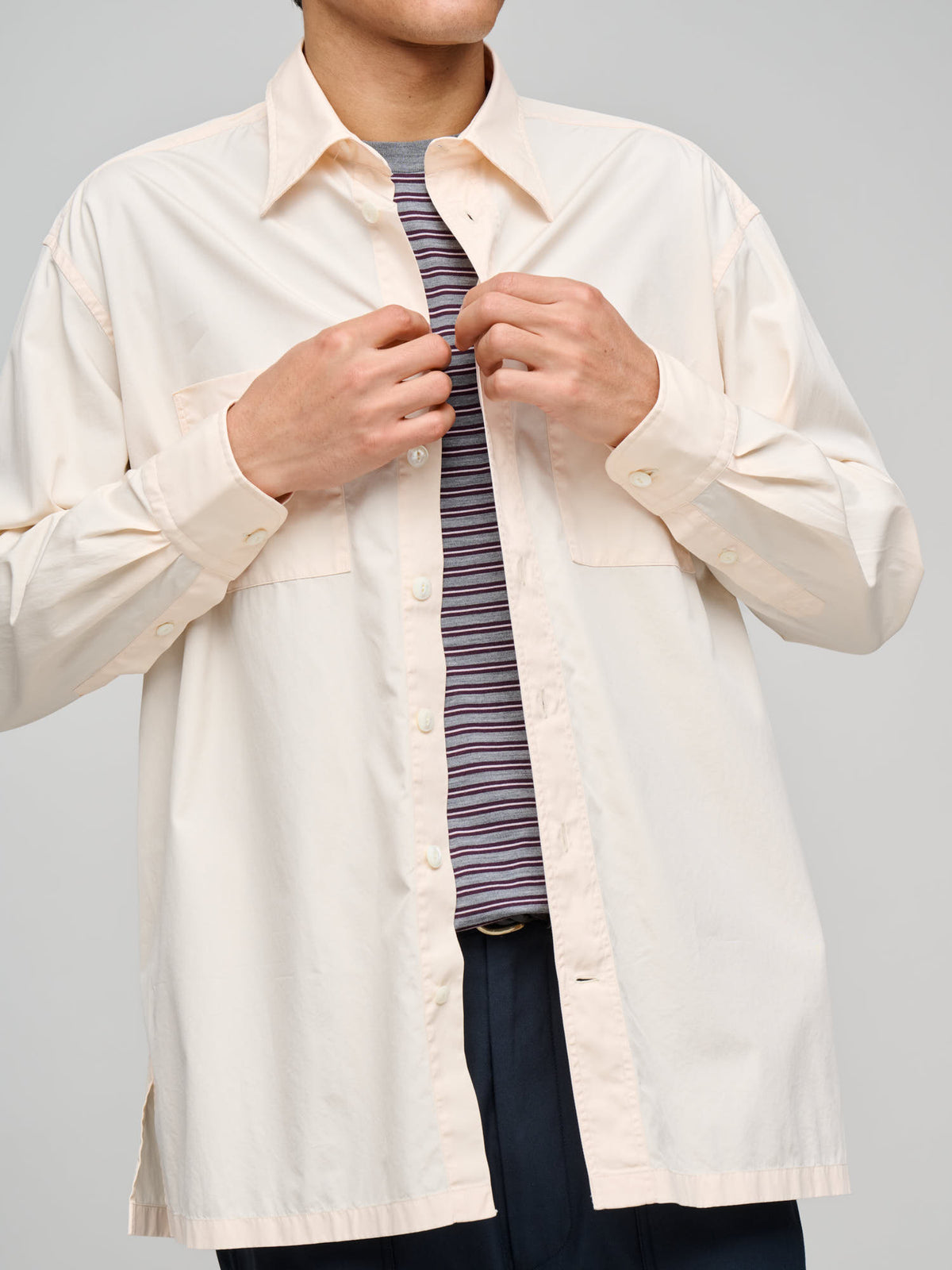 Utility Poplin Shirt, Sweet Peach