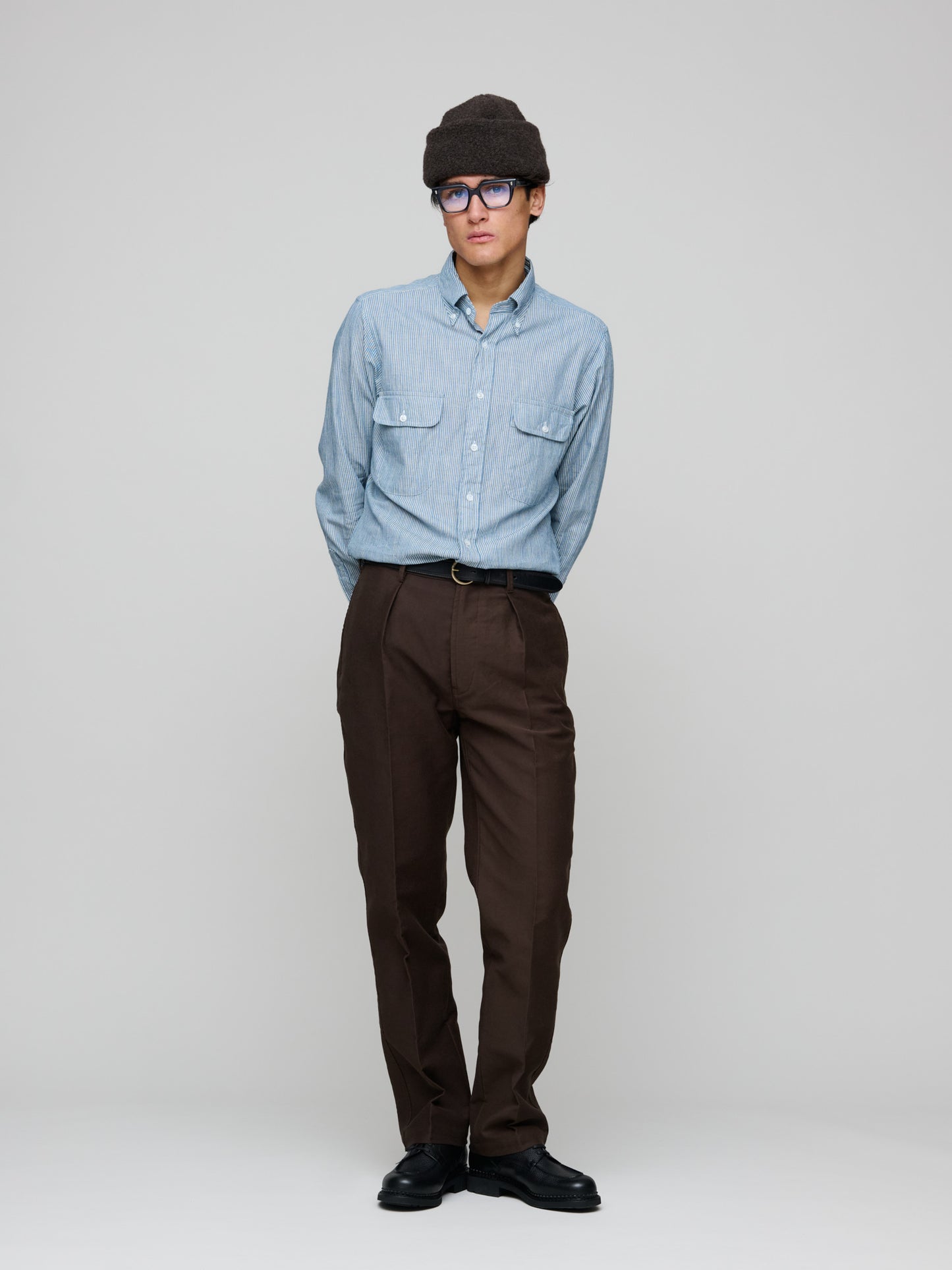 BD Striped Denim Work Shirt, Blue