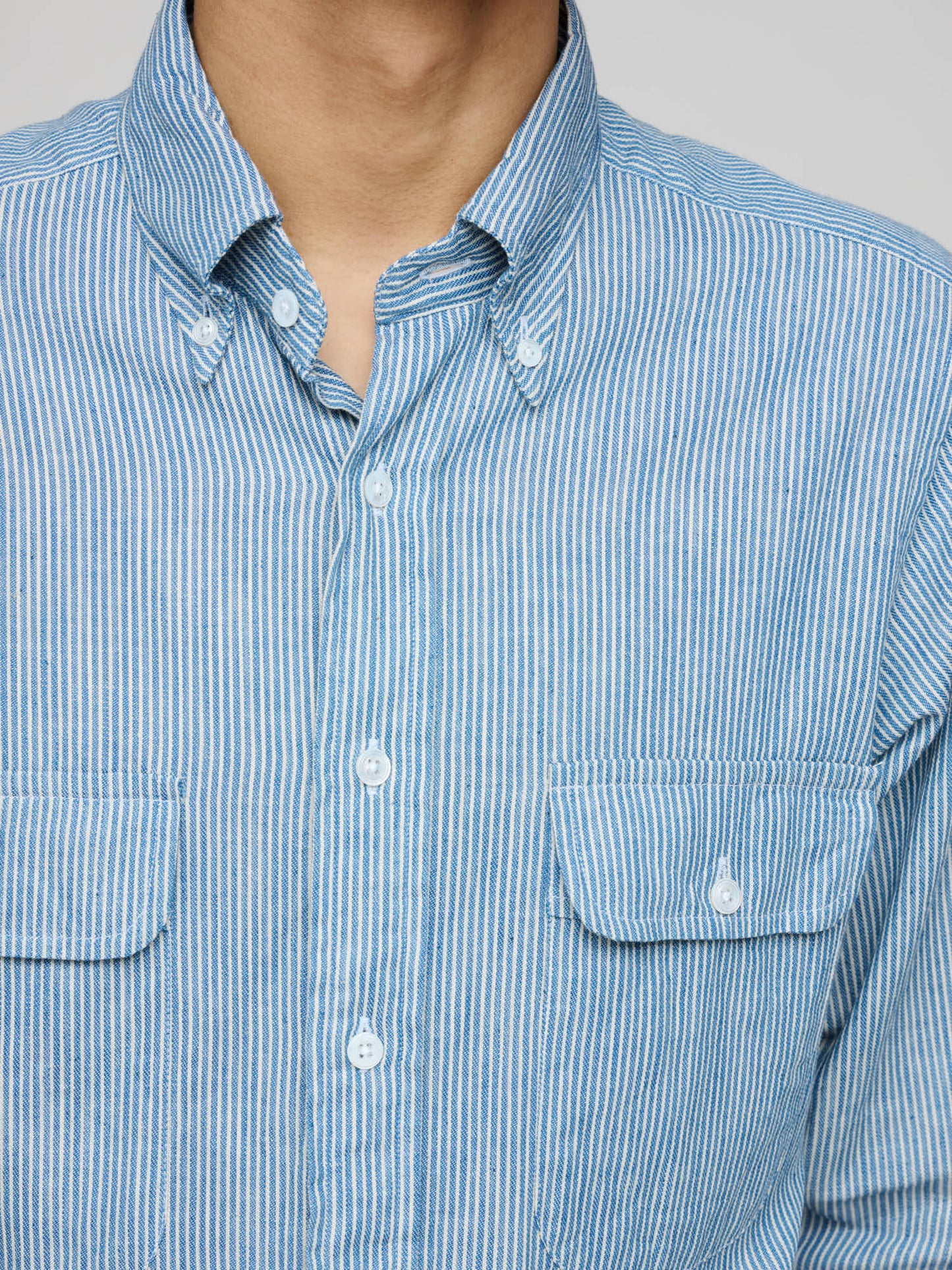 BD Striped Denim Work Shirt, Blue