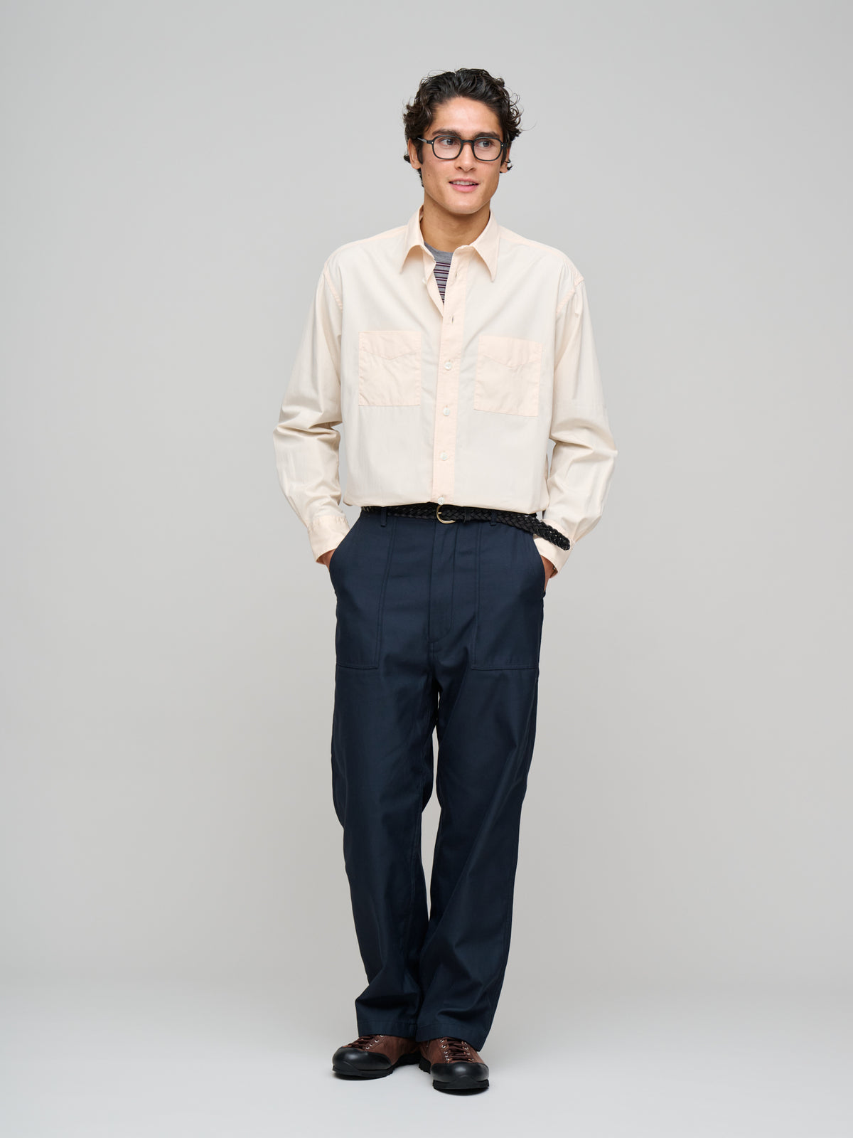 Utility Poplin Shirt, Sweet Peach