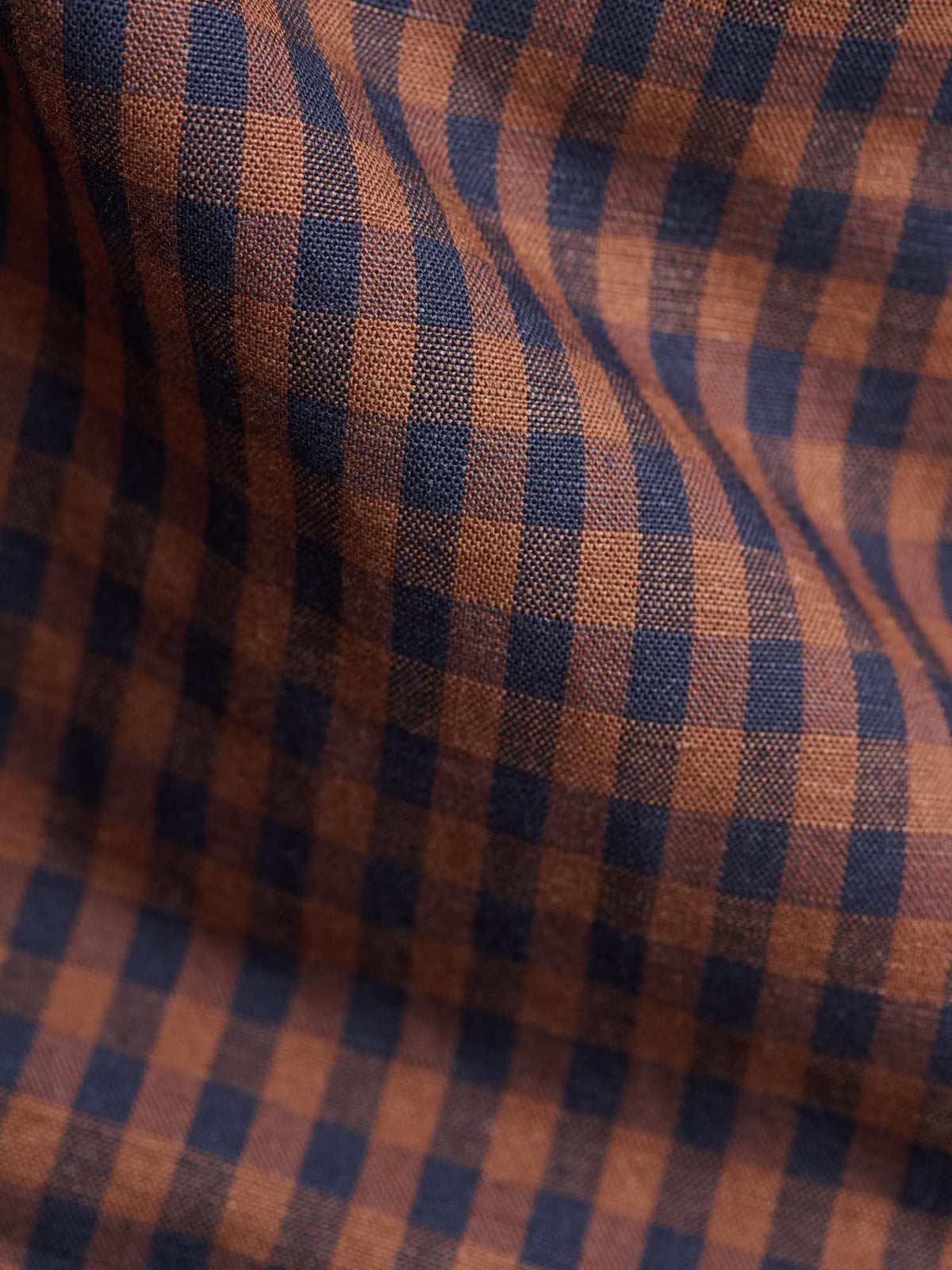 Overall Shirt Irreegular Gingham, Chestnut & Ink