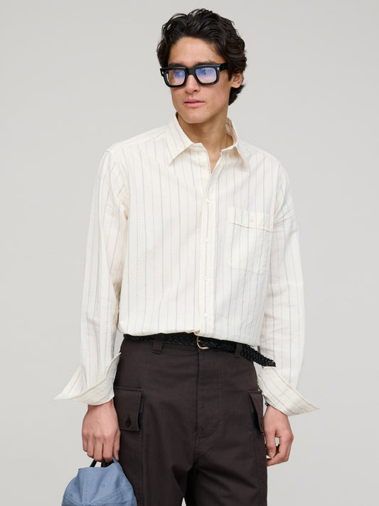 Faziol Striped Shirt, Navy