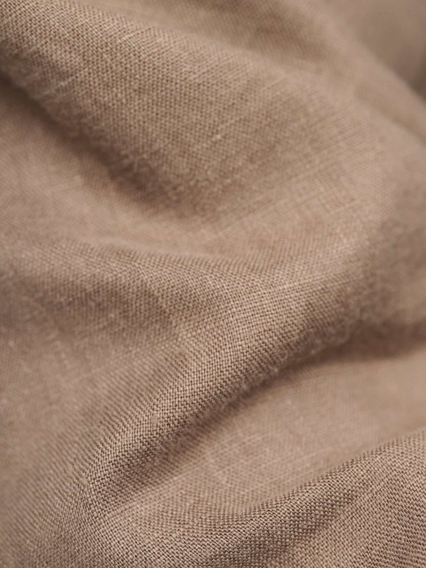 Solid Linen Western Shirt, Brown