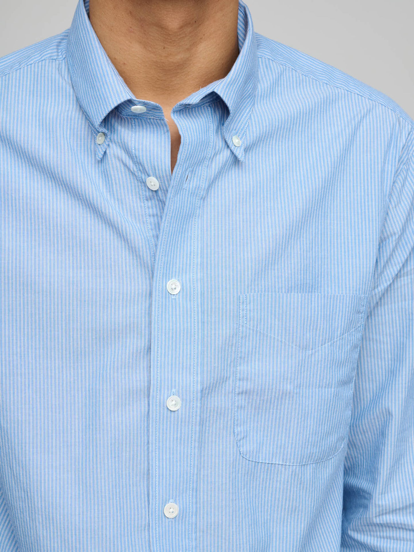 American BD Shirt Japanese Mini Stripe, Blue