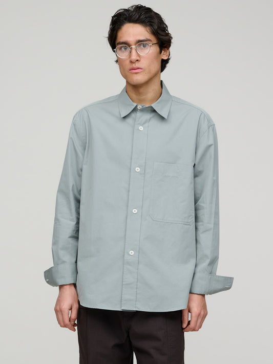 Basic Shirt Compact Cotton Poplin, Fog